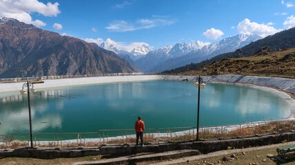 Evening sunset view in Auli Uttarakhand